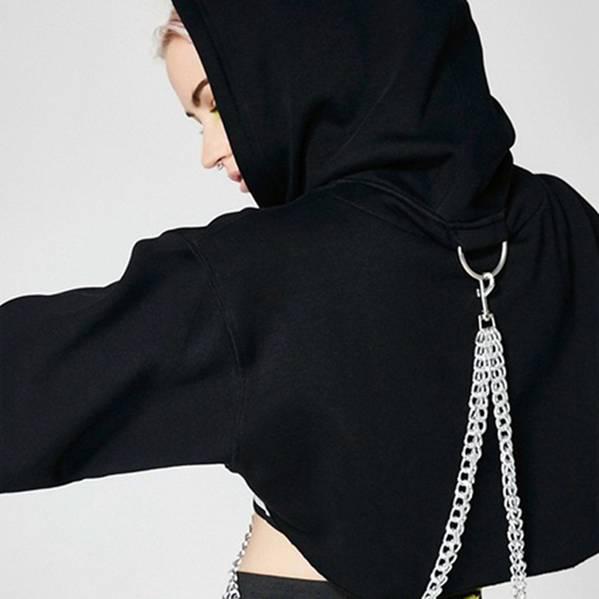 crop top moletom com capuz for hijab