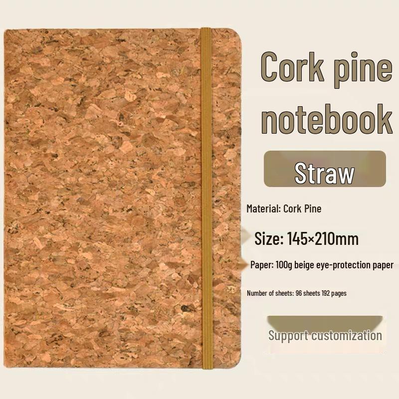 Eco-Friendly Cork Patchwork Notebook Gift Set with Customizable Logo - High-End Corporate Gift