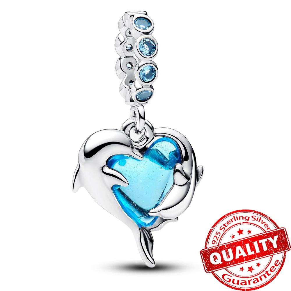 Copper Starfish Beads & Butterfly & Dragonfly Dangle Charm Fit Snake Bracelet Boutique Necklace Blue Pendant Gift