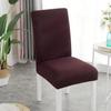 Unifarbener Hochlehner-Fleece-Stuhlbezug - Rutschfest, Staubdicht, Öl- und Fleckenabweisend, Esszimmerbankett-Überzug