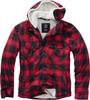 Winter Jacket Brandit Lumberjacket Hooded Red/black