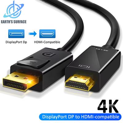 Adaptér pro převod videa a zvuku 4K 2K DisplayPort na HDMI kompatibilní s DisplayPort, DP kabel pro notebook, TV, projektor, monitor, PC, PS3