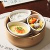 White Ceramic Steaming Bowl with Cover Steamed Egg Bowl Dessert Bowls Dining Plate Stewed Bowls Fruit Plate Dim Sum Dish Tray