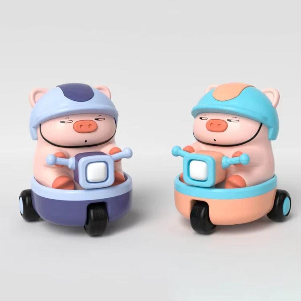 Interactive Pig Stunt Three-wheeled Car Toys Sound And Light Children Fun Motorcycle  Birthday Gift