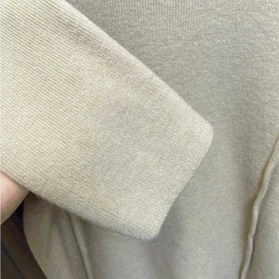 Plus-size Sweater Women's Semi-high Neck Pullover Knitted Top Women's Simple Knitted Sweater for Autumn and Winter