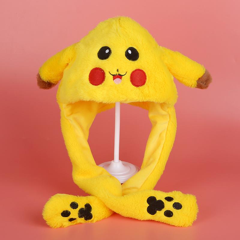 Adorable Bunny Hat: Cute Plush Hat with Moving Ears and a Glowing Airbag To Keep You Warm and Stylish.