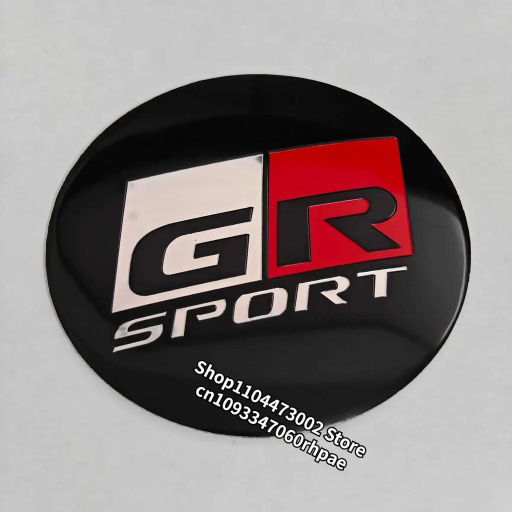 4pcs 56mm 60mm GR Aluminum Wheel Hub Center stickers for Toyota Modified hub center cap sticker Car Accessories
