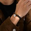 Mprainbow Stylish Compass Beaded Bracelets for Men Boys,Adjustable Tiger Eye Stone Black Brown Beaded Wristband,Birthday Gift