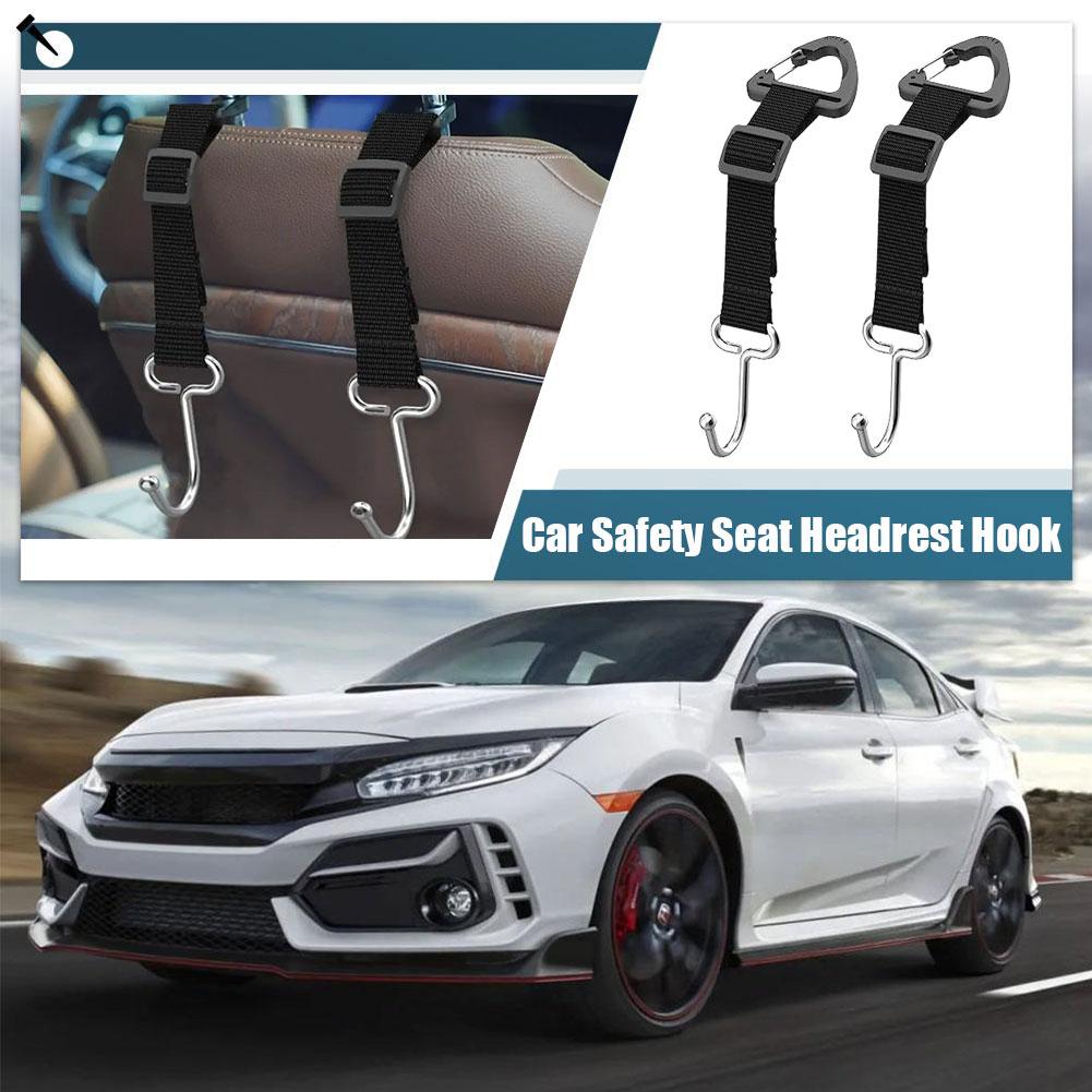 Car Hook Car Seat Headrest Hook Adjustable Rear Stainless Steel Hook Car Accessories Tools For BMW E46 E90 U3J6