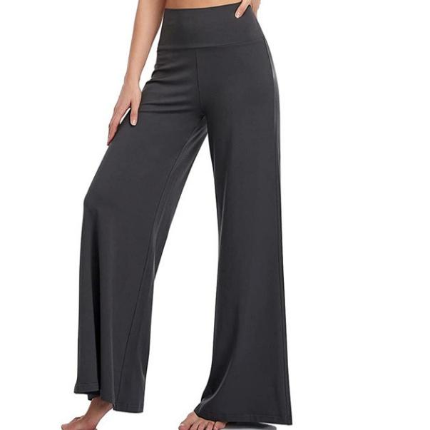 High Waisted Straight Leg Pull-On Pants with Elastic Waist and Pockets
