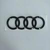 AUDI A4 4Ring logo ABS Black Car Hood Front Grill Rear Trunk Emblem Sticker A4 Mark Quarrto 2.0T Sline Emblem For A4 2008-2017
