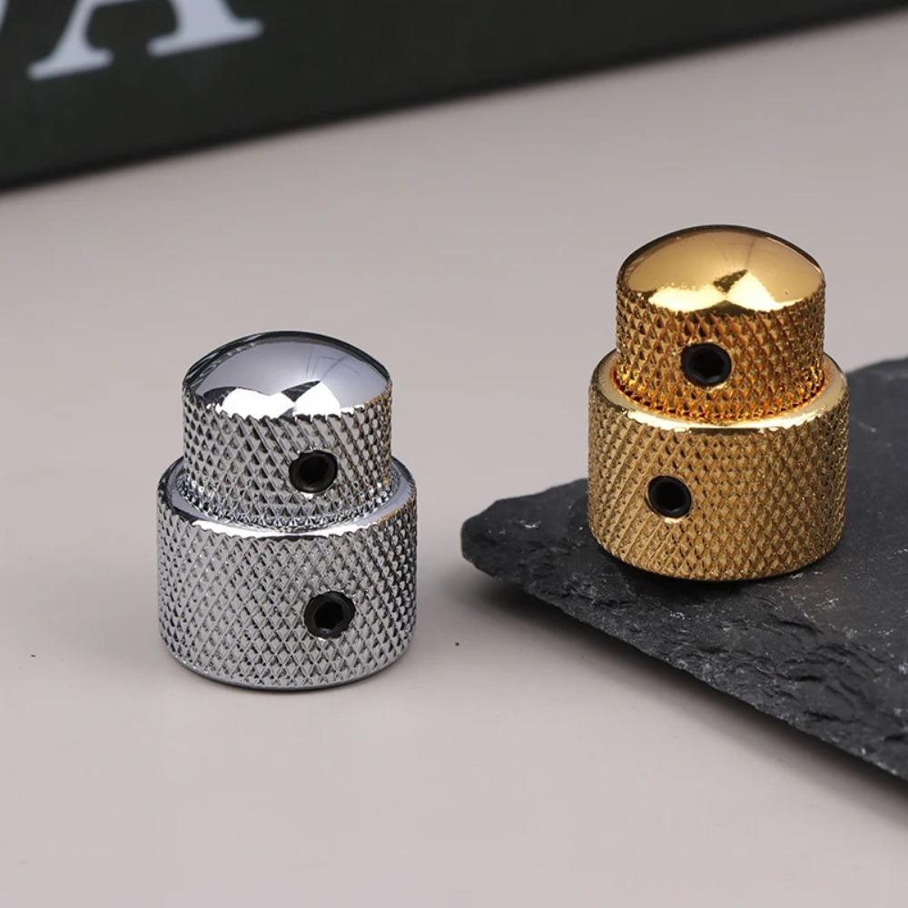 1PC 2 In 1 Dual Concentric Tone Volume Blend Control Knobs Domed Metal Volume Speed Control Knobs For Electric Guitar Bass