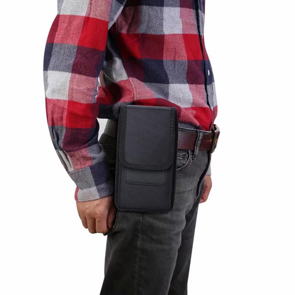 Leder-Hüfttasche mit zwei Fächern & Gürtelclip-Hülle
