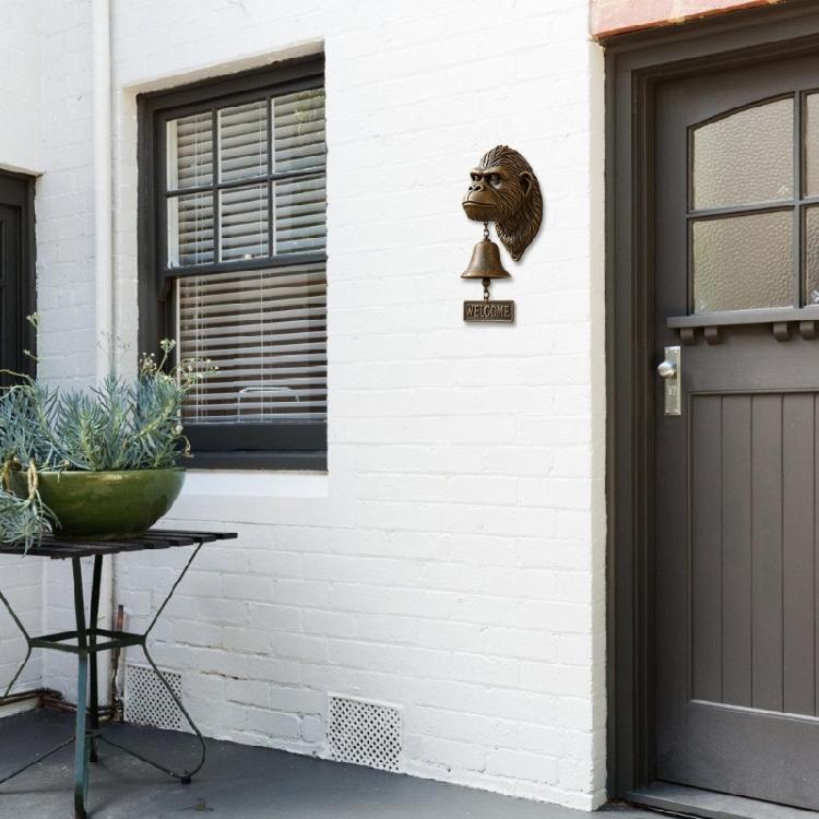 Vintage Farmhouse Doorbell Welcome Door Decoration Gorillas Shape Garden Front Door Bells For Front Door Garden Sheds