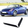 Glossy Piano Black Headlight Eyebrow Eyelid Cover For Nissan 350Z Z33 2003-2006