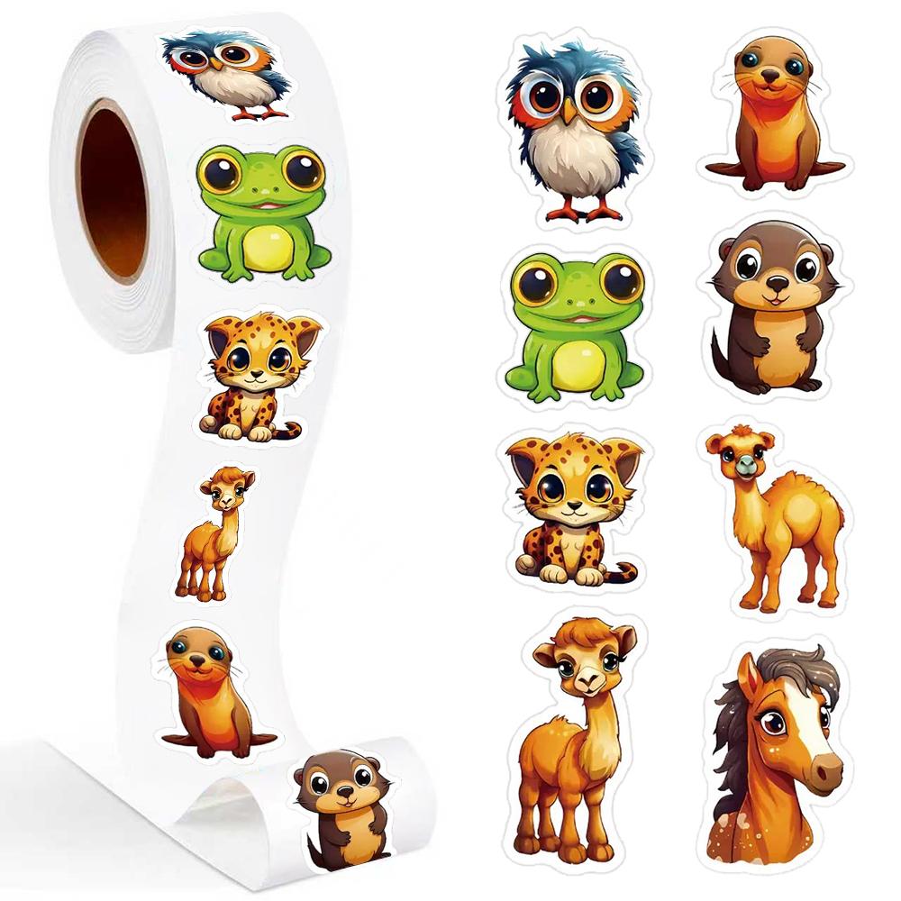 100-500pcs Cartoon Animals Stickers Birthday Wedding Party Gift Wrapping Label Scrapbook Stationery Stickers100-500pcs