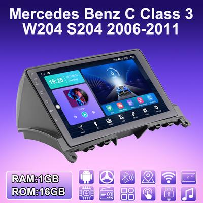 2 DIN אנדרואיד רדיו לרכב למרצדס בנץ C Class 3 W204 S204 2006-2011 נגן מולטימדיה ראש יחידת סטריאו GPS ניווט WIFI 1+16GB