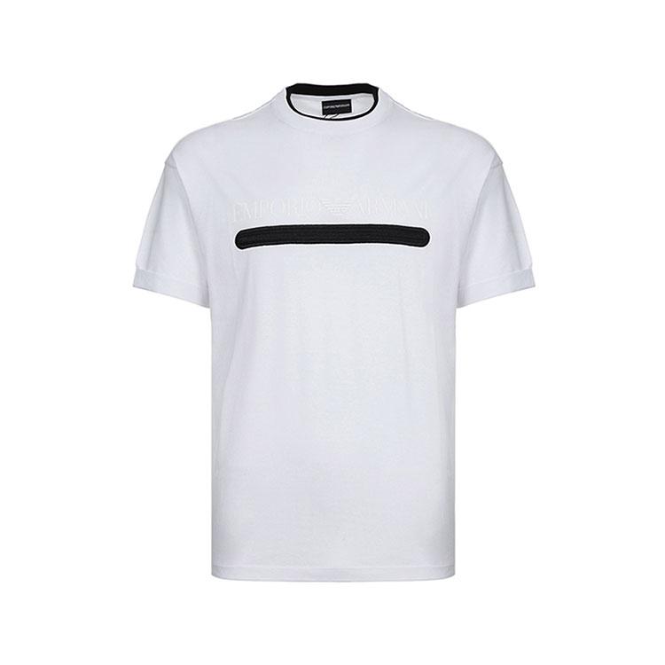 Emporio Armani Ss23 Pullover Solid Color Round Neck Short Sleeve T-Shirt Men Tops White 3G1TL8-1JTUZ-F106