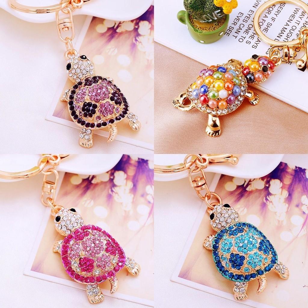 Lovely Car Turtle Keychain Metal Keyring Women Bag Pendant Suitable For Gifts