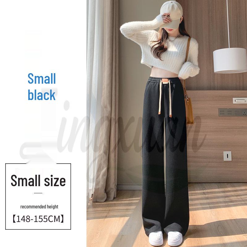 2026 Autumn/Winter Women s High-Waisted Wide-Leg Corduroy Velvet Pants Large