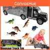 Exciting Dinosaur Truck Carry Case Transporter Dino Figures Playset For Kids Xmas Gift