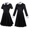 Damen Schwarz Halloween Filmcharakter Cosplay Abschlussballkleid