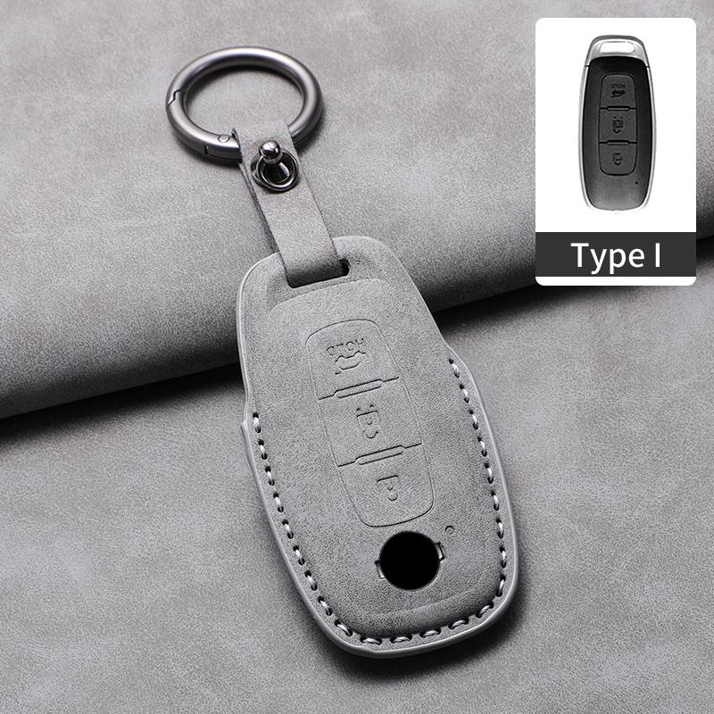 

Car Shell Fob For Nissan X-Trail T33 Qashqai J12 Teana Altima Ariya Leather Key Case Cover Holder Keychain Accessories