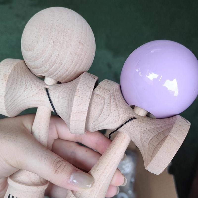 Original Hun Kendama Beginner Professionals Juggles Ball Props Kendama Competition Beech Rubber Non-Slip Kendama With Storage Ba