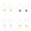 Modern Alloy Butterfly Earrings European American Style Trendy Jewelry