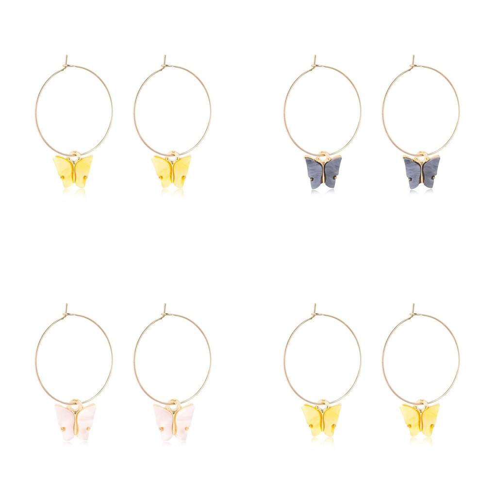 Modern Alloy Butterfly Earrings European American Style Trendy Jewelry