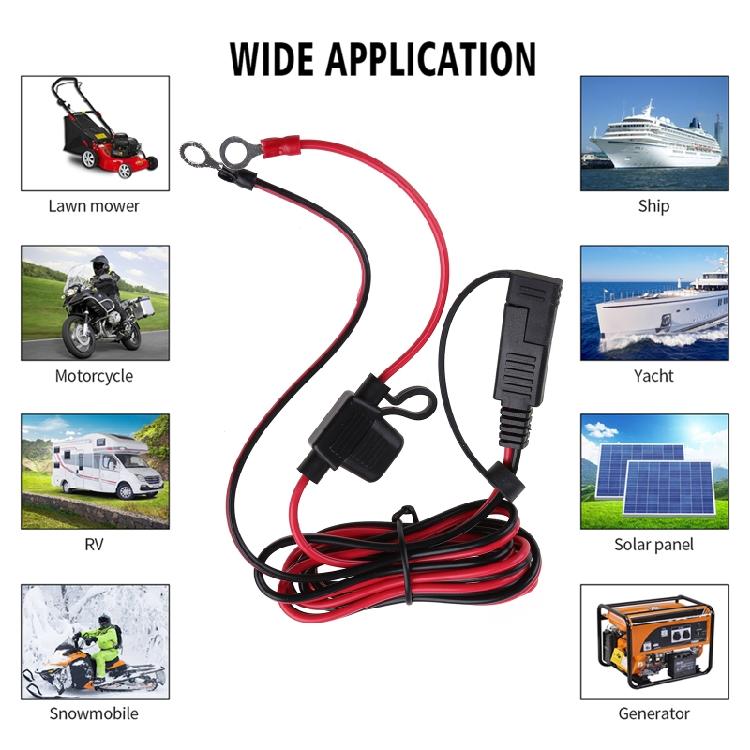 SAE-to O Ring Terminal Battery Cord Tender Cable Harness Wire Plug Quick Connect