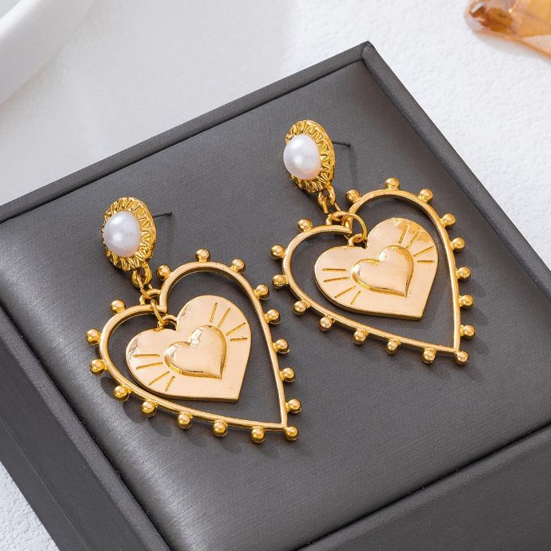 Fashionable and Creative Cute Hollow Love Earrings Suitable for Women To Wear In Daily Parties and Festivals