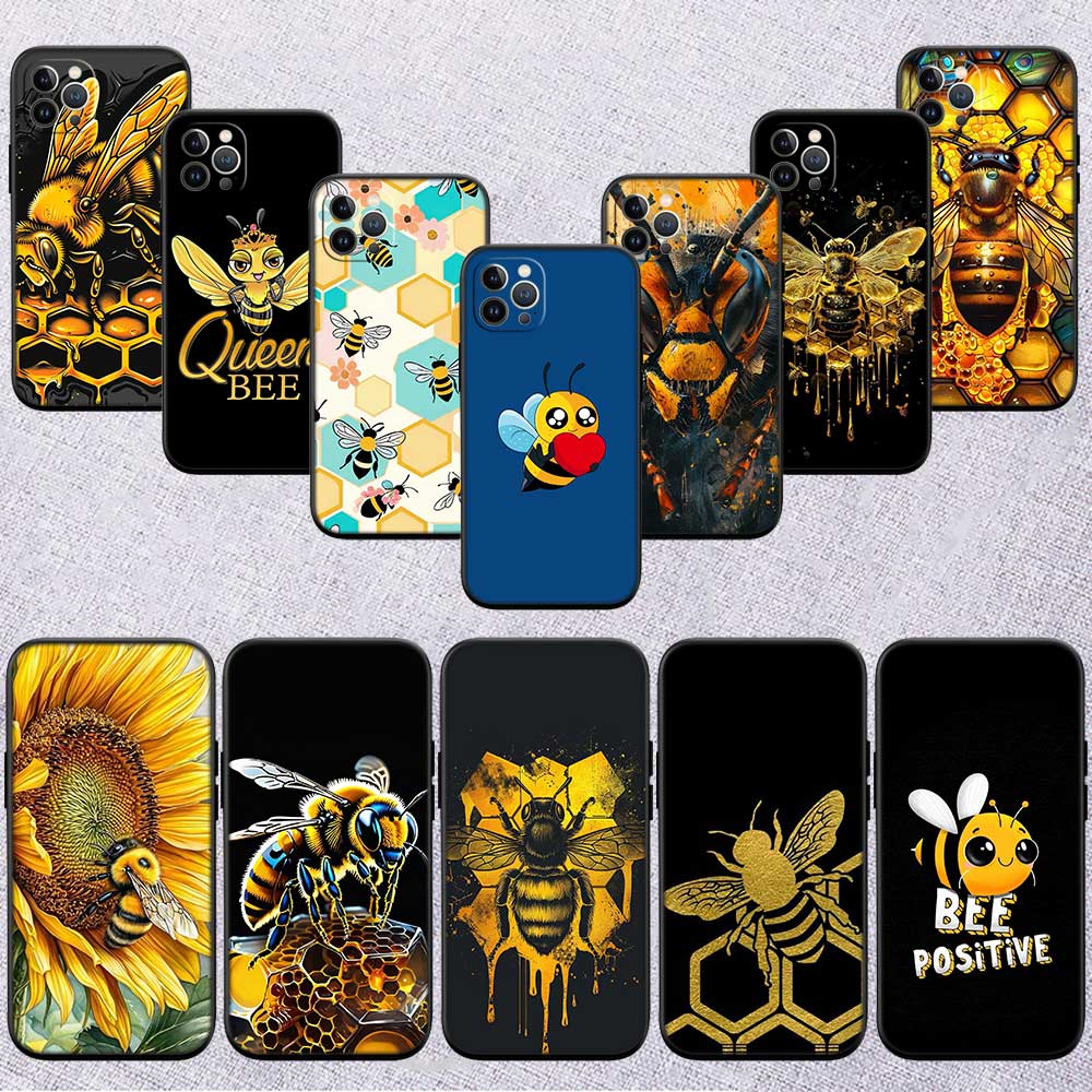 UP7 Art Bees Cartoon New High-End Shell Phone Case for Redmi Note 10 11 12 Pro Max 10S 10C 10T 11A 11S 12S 12C