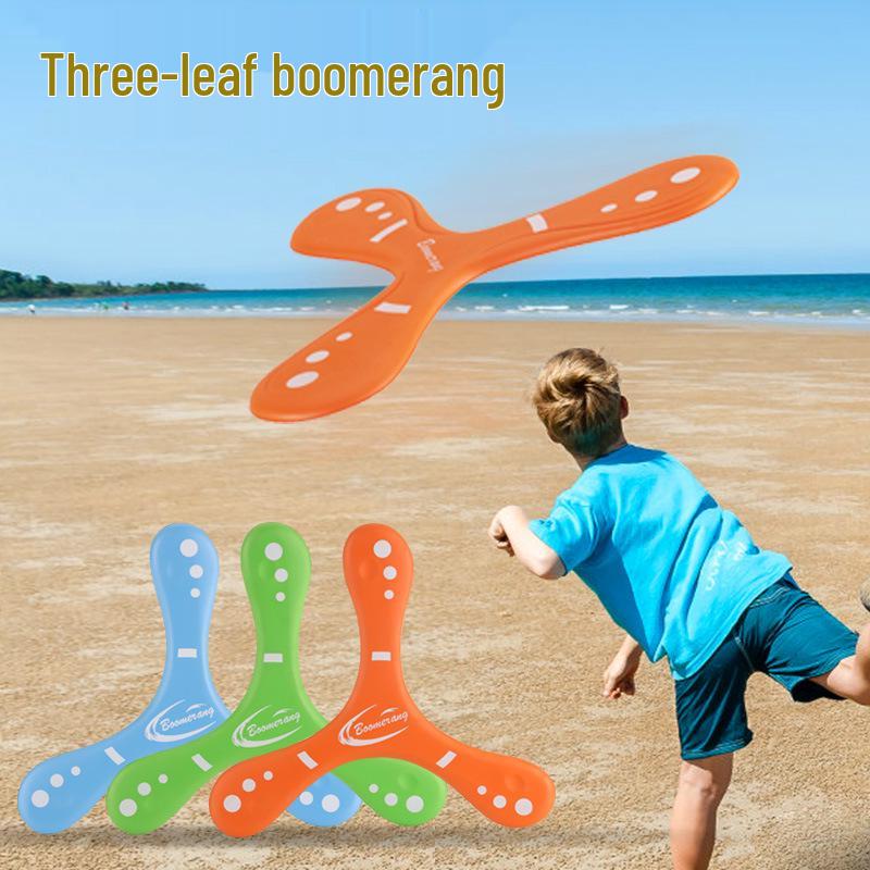 Children's Soft Boomerang Frisbee: Three-Leaf Outdoor Sports Toy for Boys and Parents