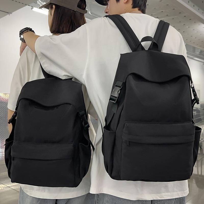 School bag solid color fashion nylon backpack women's school bag women's high school light backpack female college student backpack