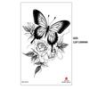 Black Butterfly Owl Sunflower Set Water Transfer Simulation Temporary Tattoo Sticker