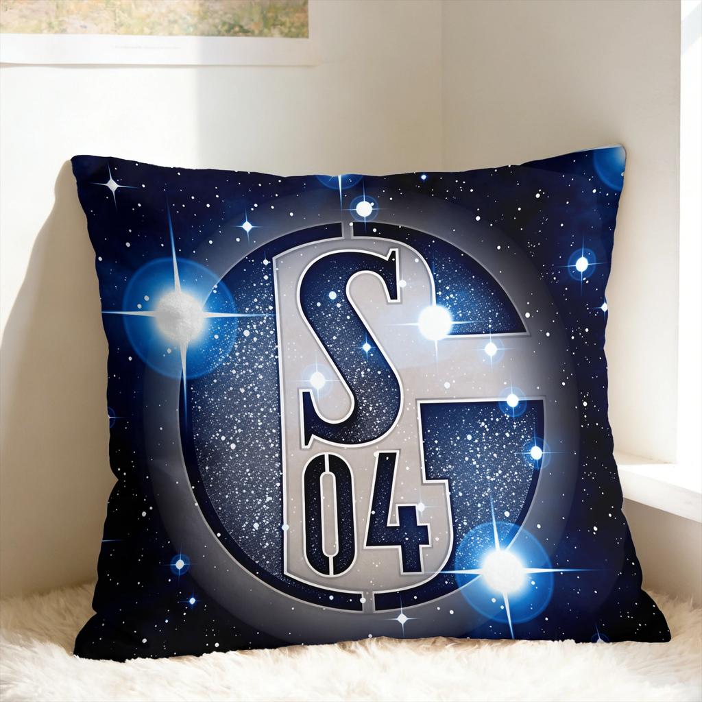 S-Schalke 04 team Pillow Case  Comfy Pillow Cover For Sofa Bedroom Home Decor Cute Funny Cushion Cover