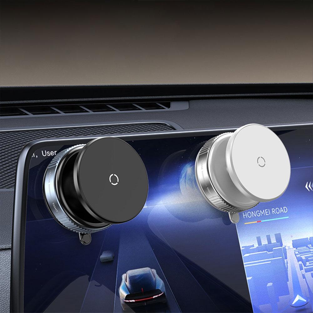 Magnetic Vacuum Car Phone Holder 360°Rotation Vacuum Suction Cup Strong Magnetic Stand Phone Bracket Foldable Navigation Holder