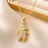 Brass Base Brass Pendants 18K Gold Plated Micro Pave Charms Cubic Zirconia Pendants  Jewelry Gift