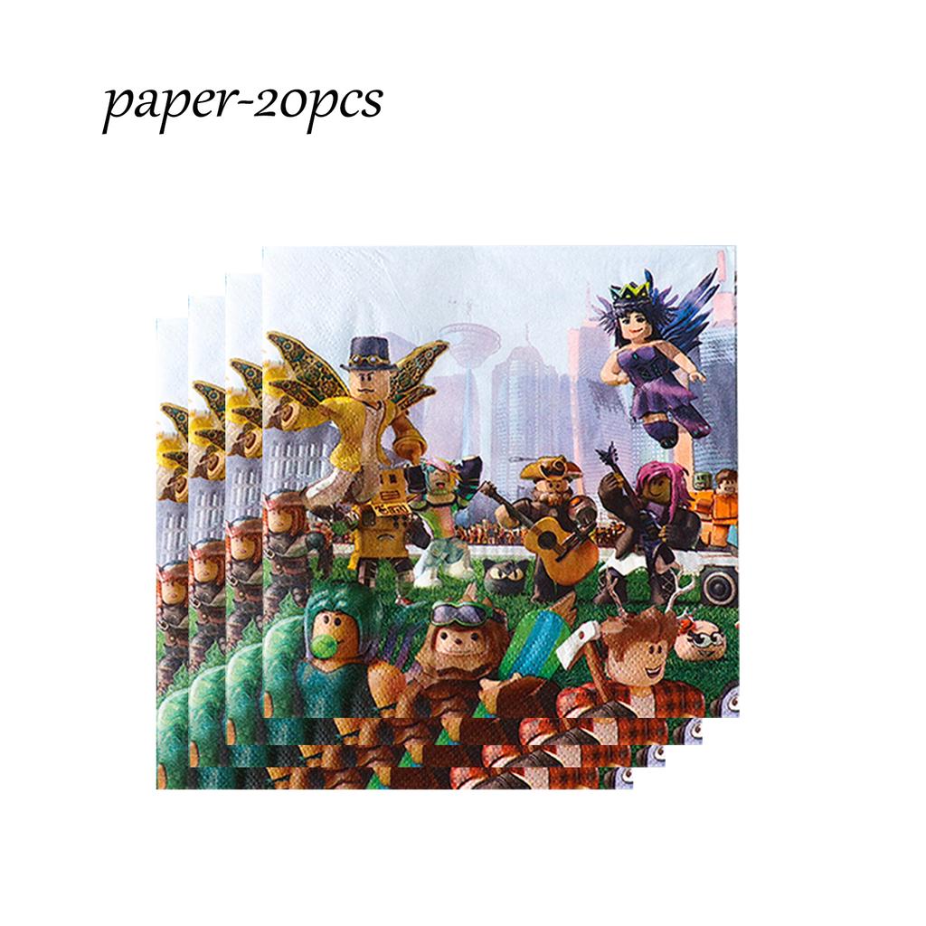 10/20/30/50 Peças tema Roblox papéis para celebração de data de nascimento Sacola para Presentes Doces Sacola de Lembrancinhas projetada para Crianças Data de Nascimento Sacolas Surpresa Chá de Bebê