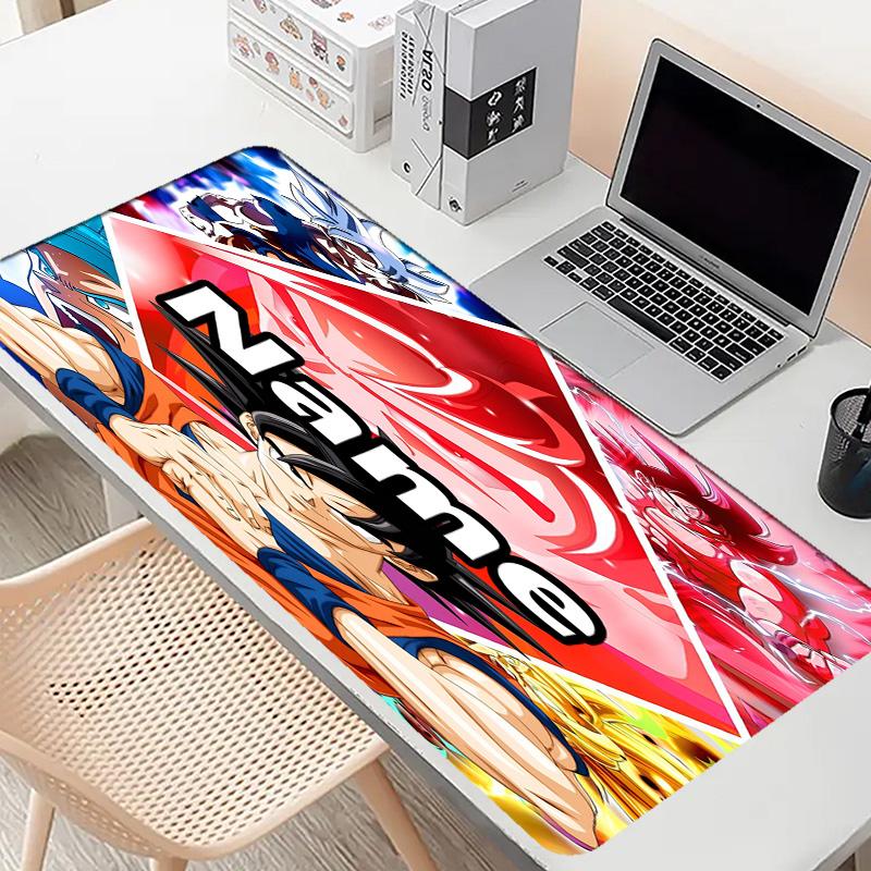 Custom Name Personalized DRAGON BALL Pattern Mousepad, Laptop PC Desk Mat, Decorative Desk Mat for Home Keyboard Pad Gift