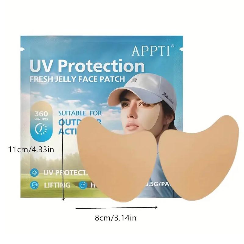 5Pcs Uv Face Patch Golf Sun Protection Patches Moisturizing Breathable Sun Protection Face Patch For Golfs Beach Travel
