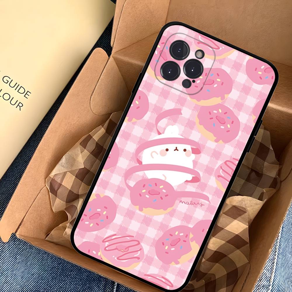 Kawaii Cute Rabbit M-MolangS Anime Phone Case For IPhone 14 Plus 13 Mini 11 16 15 17 Pro Max Protection Shockproof