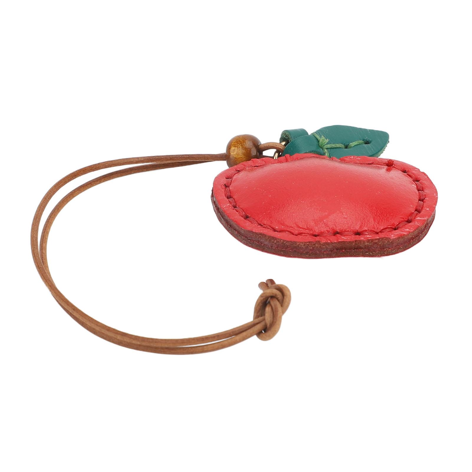 

Leather Fruit Charm Retro Handmade Portable Cute Bag Charm for Purse Phone Case Party Travel Green красный