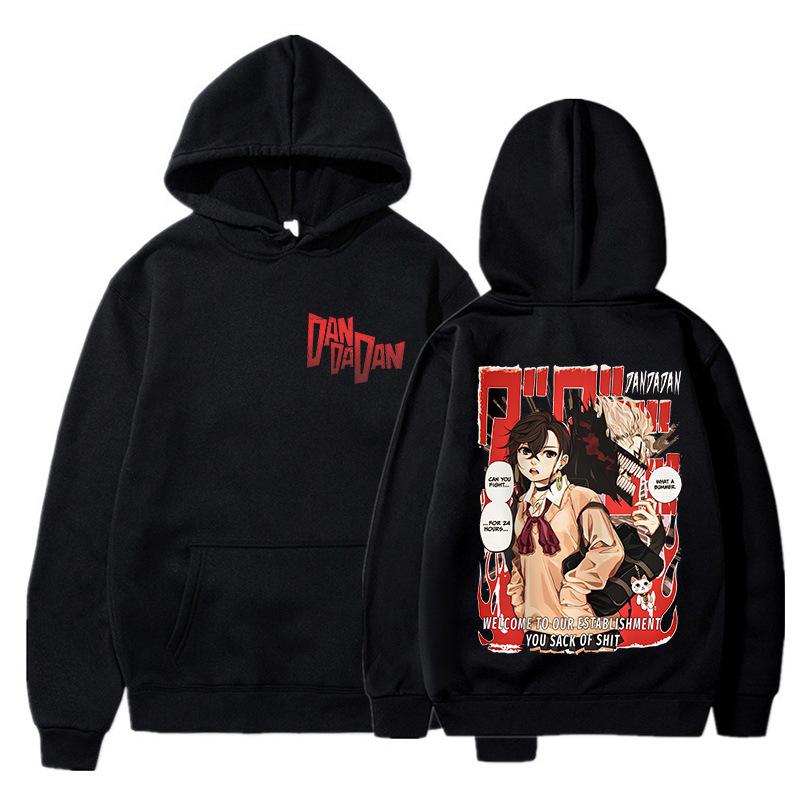 Anime DANDADAN Hoodies Manga Ayase Momo Okarun Hoodie Herren Damen Lässiger Hoodie Mode Streetwear Dan Da Dan Kapuzensweatshirts