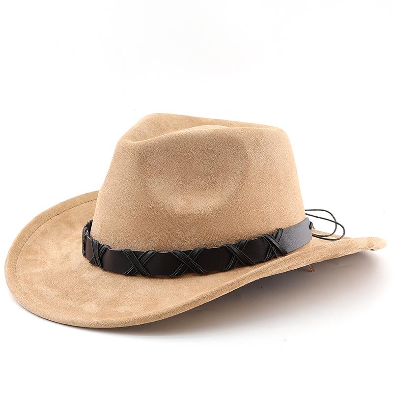 Casual denim ancient jazz hat ethnic style woolen hat felt ancient suede hat cowboy hat