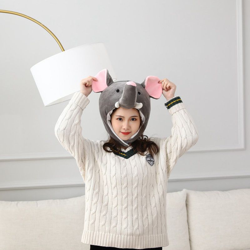 

Головной убор слона, шляпа, плюшевый головной убор, реквизит для фото, реквизит для фото, мультяшный головной убор, реквизит для фото Length 35CM Width 30CM Height 30CM0.16kg