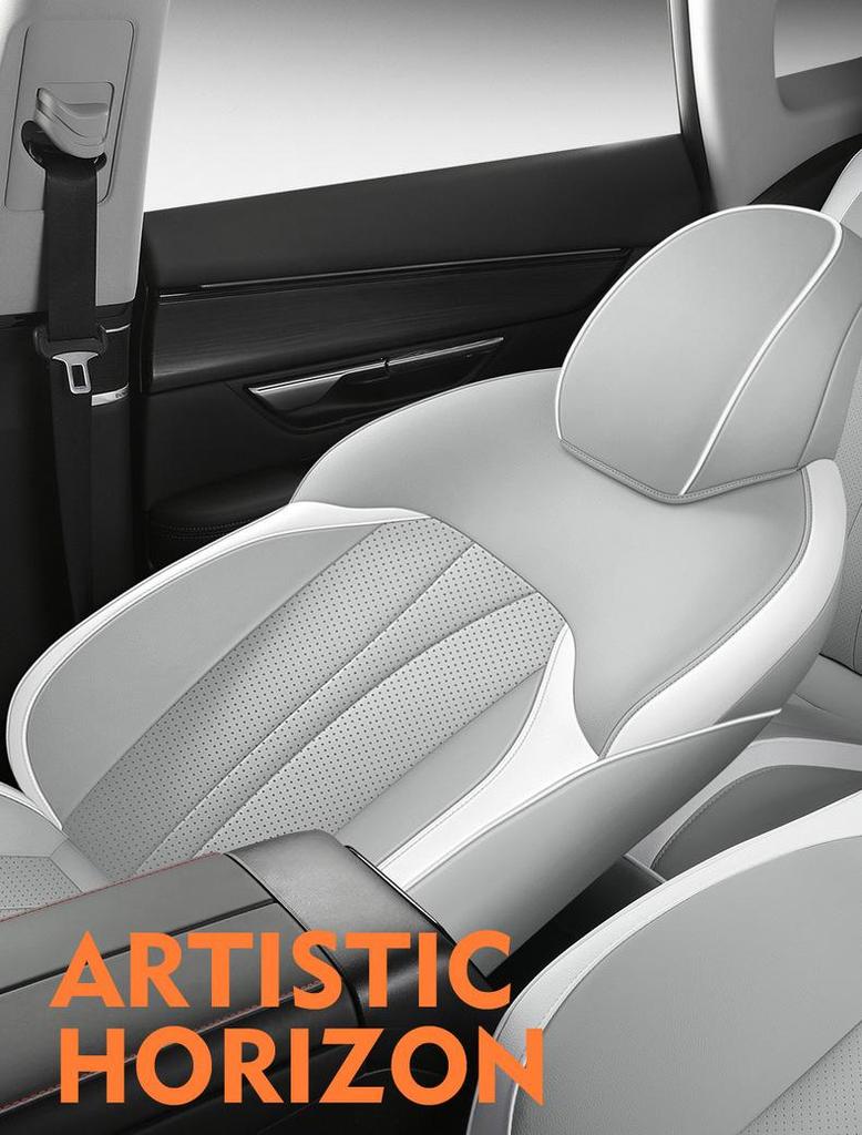 Xiaopeng P5 Universal Leather Car Seat Cushion - Full Wrap, All-Season