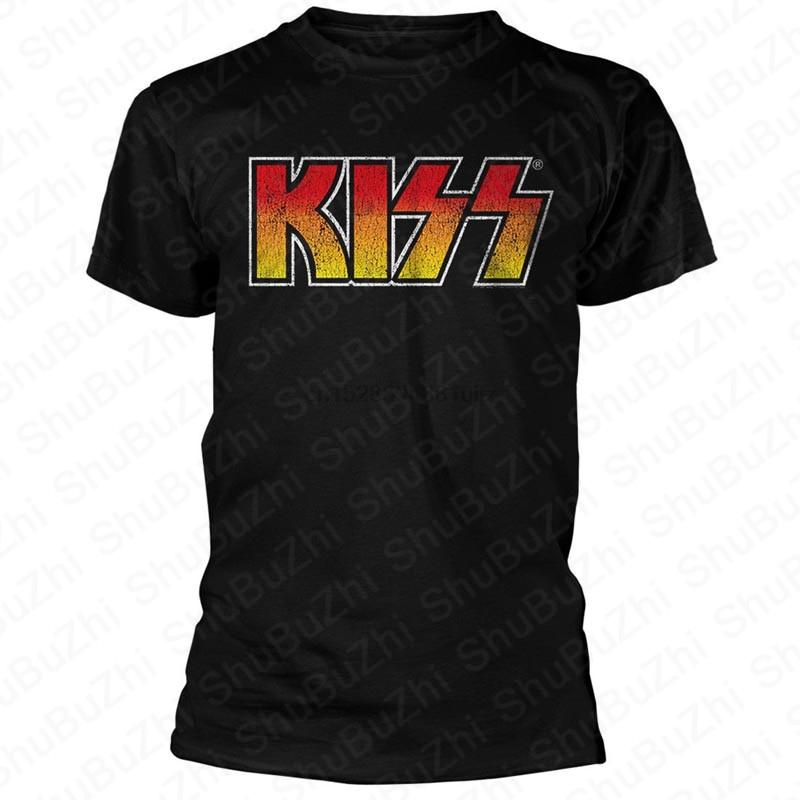 KISS Hiss Cat Parody Funny Tshirts Rock Meow Group Men T Shirt KISS Rock Roll Man Cotton T-Shirt Drop Shipping