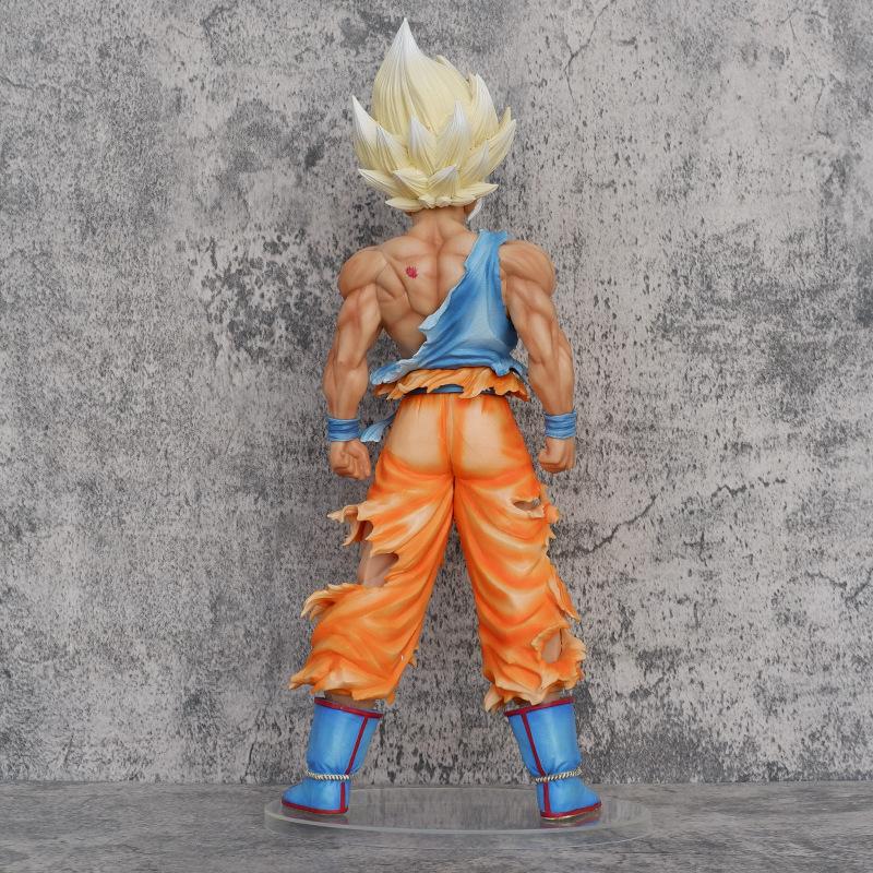 Seven Dragon Ball Anime Figurine - Super Saiyan Damaged Version of Goku Figurine Display Item Collectible Gift